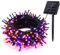Halloween Guirnalda Luces Exterior Solar, BrizLabs 20M 200 LED Navidad Cadena de Luces Solares de Naranja Púrpura 8 Modos Impermeable Luz Jardín para Arbol Acción de Gracias Boda Terraza Horror Fiesta