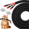Cord Protector Wire Loom Tubing Cable Sleeve Split Braided Sleeve for Easy Cord Management, 1/4-18 Feet Automotive Wire Loom Cord Protection Self-Wrapping, Black