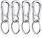 Redamancy 4 Packs Metal Keychain Carabiner, Keychain, Carabiner Clip Keyring, Key Chain, Keyring Key Ring Chain Clips Hook Holder for Men Women