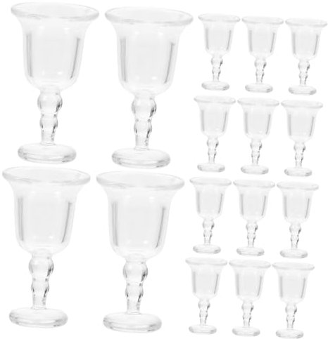 Gogogmee 20pcs Miniature Wine Cups Tiny Goblet for Dollhouse Decoration Boys and Girls Pretend Play and Micro Landscape Accessories and Realistic Design for Miniature House Enthusiasts