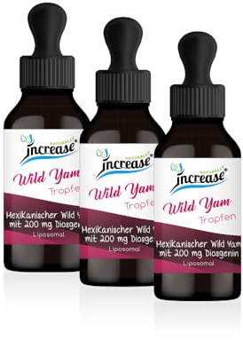 Prendre 3, numéro 2 action Gouttes liposomales Wild Yam hautement dosées – 2000 mg d'yam sauvage par jour (180 000 mg en 3 bouteilles) – Mexicain – Huile céto MCT C8 & C10