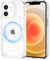 XTCASE Hülle für iPhone 12/12 Pro Magnetisch kompatibel mit Magsafe, Transparent Handyhülle für iPhone 12/12 Pro Durchsichtige PC Rückseite + TPU Bumper - Crystal Clear