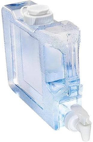 Bvizyelck Bidón De Agua con Grifo, 3L Dispensador De Bebidas De plásticos con Grifo Y Tapa, Contenedor De Agua para Camping, Depósito De Agua Portátil, Contenedor De Agua para Cocina, Camión, Camping