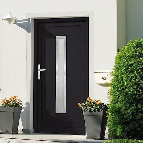 Willood Haustür Anthrazit 98x200 cm PVC Anthrazit außen/Weiß innen Links Türgriff