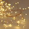 Qbis Warm White Cluster Lights, 200 LEDs on Thin Copper Wire. Multifunction Cluster Fairy Lights with Remote and Timer. 2m Long Cluster Christmas Lights, USB Powered String Lights.