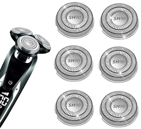 AUDOC SH90 Ersatzköpfe Kompatibel mit Philips norelco Serie 9000(S9xxx) 8000(S8xxx) Elektrorasierer, Upgrade SH90/62 Ersatz-Doppelklingen für Philips Rasierer 9000