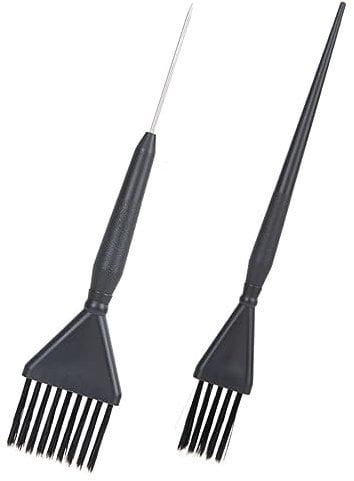 FOMIYES 2stücke Haarfärbepinsel Aus Pp Und Edelstahl Farbpinsel Mit Ansatzkamm-applikator Für Haarfärbemittel Kleiner Pinsel Für Farbverteilung Leicht Zu Reinigen Für Heim Und Friseurgebra