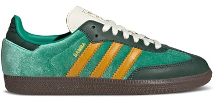 adidas Originals Samba OG - Zapatos para mujer, Court Green Preloved Yellow Collegiate Green, 35.5 EU