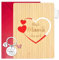 Muttertag Karte aus Holz, Geldumschlag zum Muttertag, Geldgeschenk Karten Set mit Umschlag und Herz-Schlüsselanhänger Kreative GrußKarte, Geburtstagskarte für Mama (Mama)
