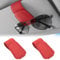 YcsRnn 2 Pcs Sunglasses Holder For Car, Leather Eyeglass Holder, Car Sunglasses Holder, Car Glasses Holder, Glasses Holder For Car, Suitable For Car Interior Visor And Different Size Eyeglasses(Red)