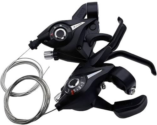 Koolenry 21-Speed Bike Derailleur and Shifter Set Bicycle 3x7 Shift Levers with Brake Includes Shift Cable
