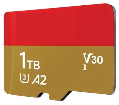 Carte MicroSD Haute Vitesse 1 To/512 Go/256 Go A2 U3 UHS-I USB 3.0 4K for Caméras d'action/Drones(1TB)