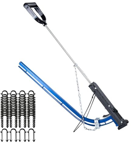 Underfloor Heating Pipe Clip Tacker Gun, Handheld Floor Heating Nail Gun with 300 Staples, Aluminum Alloy, Easy Installation, Heavy Duty Hammer Tacker for φ20mm Clips