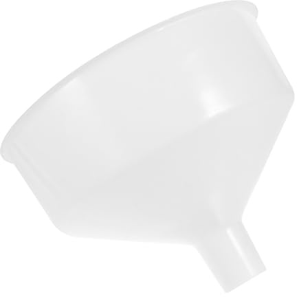 Large White Plastic Funnel for Bottles and Containers, Spill Prevention | Wide Funnel, Filling Bottles, Kitchen Oil Transfer, Small Food Grade Funnel