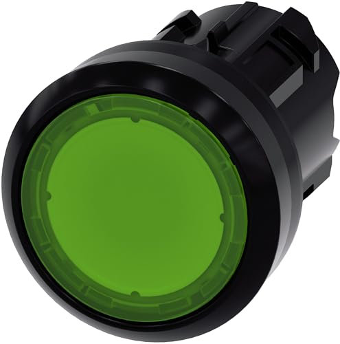 SIEMENS Sirius ACT 3SU10 Leuchtmelder-Frontelement, Tafelausschnitt-Ø 22mm, Grün Rund IP66, IP67, IP69K