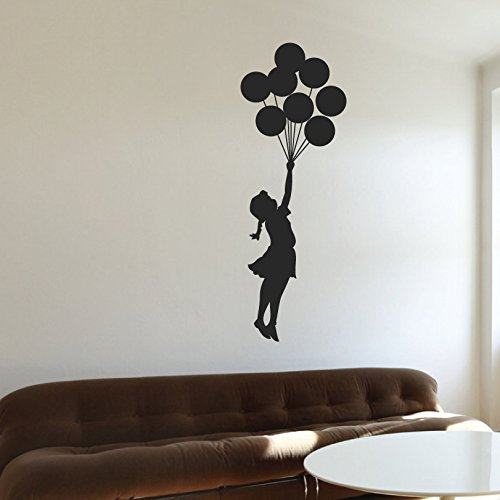 customwallsdesign Banksy Floating Ballon Girl Wandaufkleber