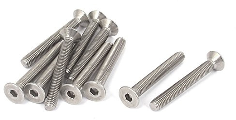 sourcing map M5 x 40mm Metric Hex Socket Countersunk Flat Head Screw Bolts 10PCS