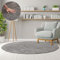 HomebyHome Teppich Rund Hochflor 120 cm Rund - Shaggy Runder Teppich Wohnzimmer Hellgrau Extra Weich und Flauschig - Waschbarer Langflor Teppiche für Schlafzimmer, Küche, Flur - Carpet, Halı, Kilim