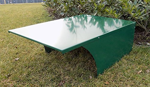 BBT@ Metall-Garage für Rasenmähroboter Grün Pulverbeschichtet / + Montage-Material / Tiefe: 90 cm - Breite: 65 cm - Höhe: 34 cm / Bester Schutz für Ihren Roboter vor Wind Wetter UV-Strahlung