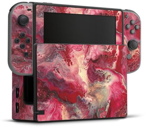 DeinDesign Skin Compatibile con Nintendo Switch Pellicola Adesivi Pink Astratto Marmo