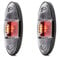 2 Stk. x 9 LED 12V 24V Rot Weiß Orange Seitenleuchten Seitenmarkierungsleuchte Markierung Wohnwagen Wohnmobil LKW Zubehör Schutzklasse IP66/68