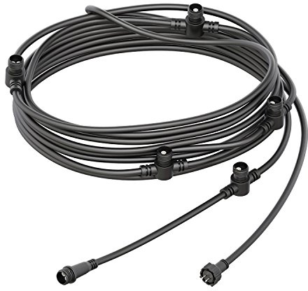 ledscom.de 6-Fach Verteiler für Stecksystem NEMO (IP44), 5,1 m, schwarz