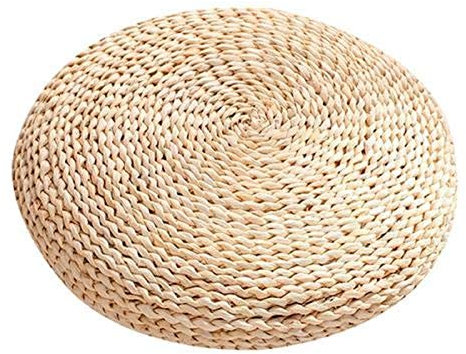 Paja Zafu Yoga – meditación japonés tipo Tatami con seda algodón relleno, Corn Peel, 30*30