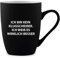 KIXY Tasse 300 ml Keramik gummiert Schwarz Witziges Lustiges Geschenk - Klugscheißer