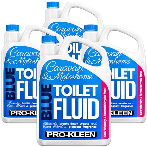 Pro-Kleen Blue Toilet Chemical Fluid Solution Cleaner 8L for Caravan and Motorhomes - Eco Friendly, Formaldehyde Free - Upto 80 Treatments - 8 Litres