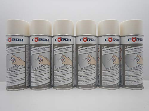 FORCH CREMEWEIß Weiss RAL 9001 Lack LACKSPRAY Spray SPRAYDOSE 400ML (6)