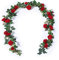 Floweroyal 2pcs Artificial Rose Vines 5.5ft Velvet Flowers for Garland Hanging and Wedding Decor (Red).