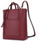 ECOSUSI Sac à Dos Femme Convertible Vintage Sac à Main Cours d'etudiante Enseignante, Sac Cartable Cuir PU pour Ordinateur 14 Pouces, Rouge