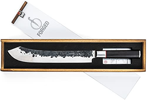 Forged Sebra Metzgermesser, 25,5cm, handgefertigt, in Holzkiste