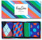 Happy Socks 4-Pack Stripe Box, farbenfrohe und fröhliche, Socken für Männer und Frauen, Schwarz-Blau-Grün-Orange-Rosa (41-46)