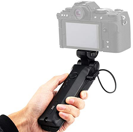 JJC Stativgriff und Kabelgebundene Fernbedienung für Fujifilm X-S20 X-H2 X-H2S X-E4 X-S10 X-T200 X-T4 X-T3 X-T30 X100V X100F usw. passend für Fuji RR-100S. Auslöser Selfies Vlogging