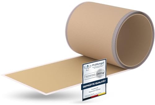 Flickly® Selbstklebende Reparatur Flicken | LKW, Anhänger, Zelt, Markisen, Camping, Sonnenschirme, Pool | in vielen Farben erhältlich | 2,5 m x 100 mm | (RAL1014) Elfenbein
