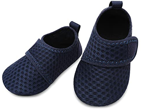 L-RUN Infant Swim Shoes Crawling Slippers for Baby Navy 6-12 Months=EU17-18