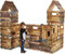 Fantasy Forts Spielhäuser - 32 Platten Spielhaus kinder, Mega Set, 4-12 Jahr, 10 m2 Baumaterial, fantasievolle Kinderhaus, Kinderspielhaus inkl. Set 32 Klammern und 72 Stück Klettverschluss