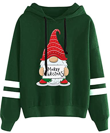 Teenager Mädchen Weihnachtsoutfit Damen Xmas Hoodies Pulli Shirt Ugly Christmas Kapuzenpulli Große Größen Festival Outfit Herbst Winter Pullunder Frauen Langarmshirt Adventskalender 2021 Frauen