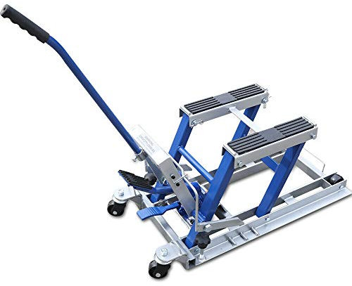 Frederimo Ponte Sollevatore Idraulico per Moto - 680 kg, Cavalletto di Montaggio Pieghevole