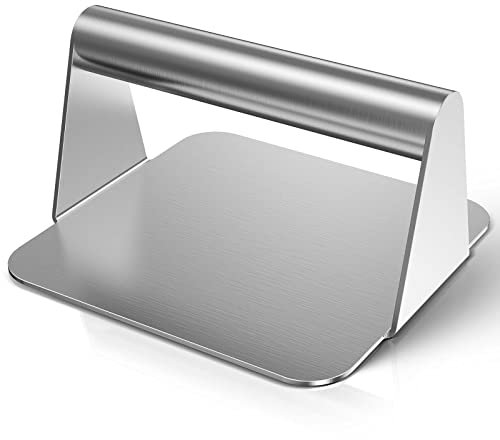 Pressa per Hamburger in Acciaio Inox 304, Pressa per Carne Quadrata da 5,5 Pollici, Pressa per Barbecue, per Griglia Piatta, Spremere Grease, Stampaggio Monopezzo, Facile da Pulire