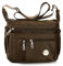 HERCMNOY Damen-Umhängetasche, Umhängetasche, Handtasche, mehrere Taschen, Nylon, Kuriertasche, braun, Exterior Dimensions: 11 L x 8.27 H x 4.33 D