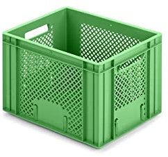PROREGAL CHEFGASTRO Eurobehälter Obst- und Gemüsekasten | HxBxT 27,2x30x40cm | 26 Liter | Grün | Obst-Gemüsekiste, Obstkorb, Transportbox