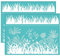 OLYCRAFT 2 Stück 28x22cm Grasbüschel Selbstklebende Siebdruckschablone Klinge Gras Siebdruckschablone Schilfgras Wiederverwendbare Netzschablonen Transfer Für DIY T-Shirt Stoffmalerei