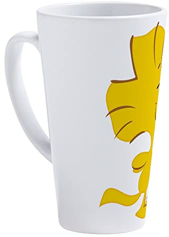 BAAROO Keramik Latte-Tasse, 598 ml, Emoji Woodstock, Wiederverwendbar, Wärmeschutztechnologie, Klassisch, Spülmaschinenfest