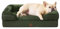 EHEYCIGA Orthopädisches Hundebett Kleine Hunde, 76x51x15cm, Memory Foam Hundekorb Mittelgroße Hunde, Waschbar Hundesofa Wasserdicht rutschfest, Hundecouch mit Hohem Rand, Dunkel Grün