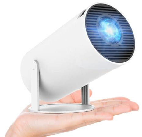 Mini Proyector Portátil Full HD 4K para Cine en Casa, proyector Inteligente con Enfoque Automático, Giro 180 Grados, WiFi Bluetooth Sistema Operativo Android 11.0 Integrado, Compatible con móvil
