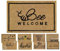 MYPURECORE Coir Door Mat (60x40cm) - Non-Slip & Absorbent, Indoor/Outdoor, Eco-Friendly - Ideal as Front Door, Entrance, Floor, Welcome Mat - Large Size, Dirt Trapper, Washable (BEE WELCOME)