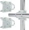 Antennenmastklemme, Kreuzhalterungs-Set mit U-Bolzen für 2,5 cm - 5,1 cm Außendurchmesser, robustes Montagezubehör für MINO Yagi TV-Antennen, Sicherheitskamera, Wetterstation, 2 Sets
