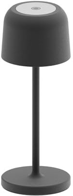 Tischleuchte, kabellos, Aluminium, Anthrazit, LED, SOPHIA ROCK weiß, dimmbar, Höhe 28 cm